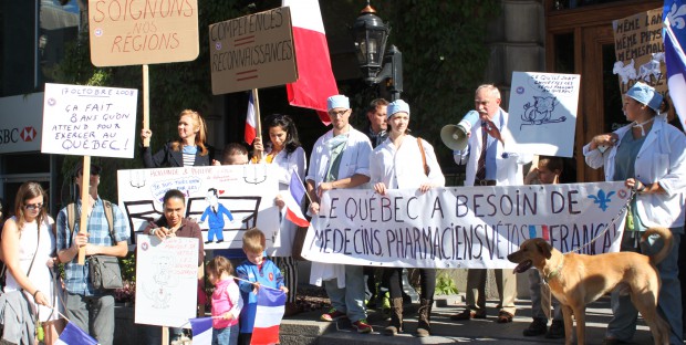 Manifestation vétérinaire au Québec