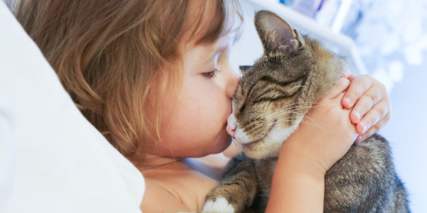 chat et enfant