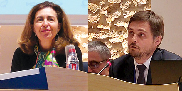 Monique Eloit (directrice de l’Organisation mondiale de la santé animale (OIE)) et Olivier Debaere