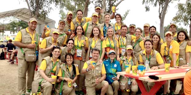 Equipe vétérinaire du cross presque au complet